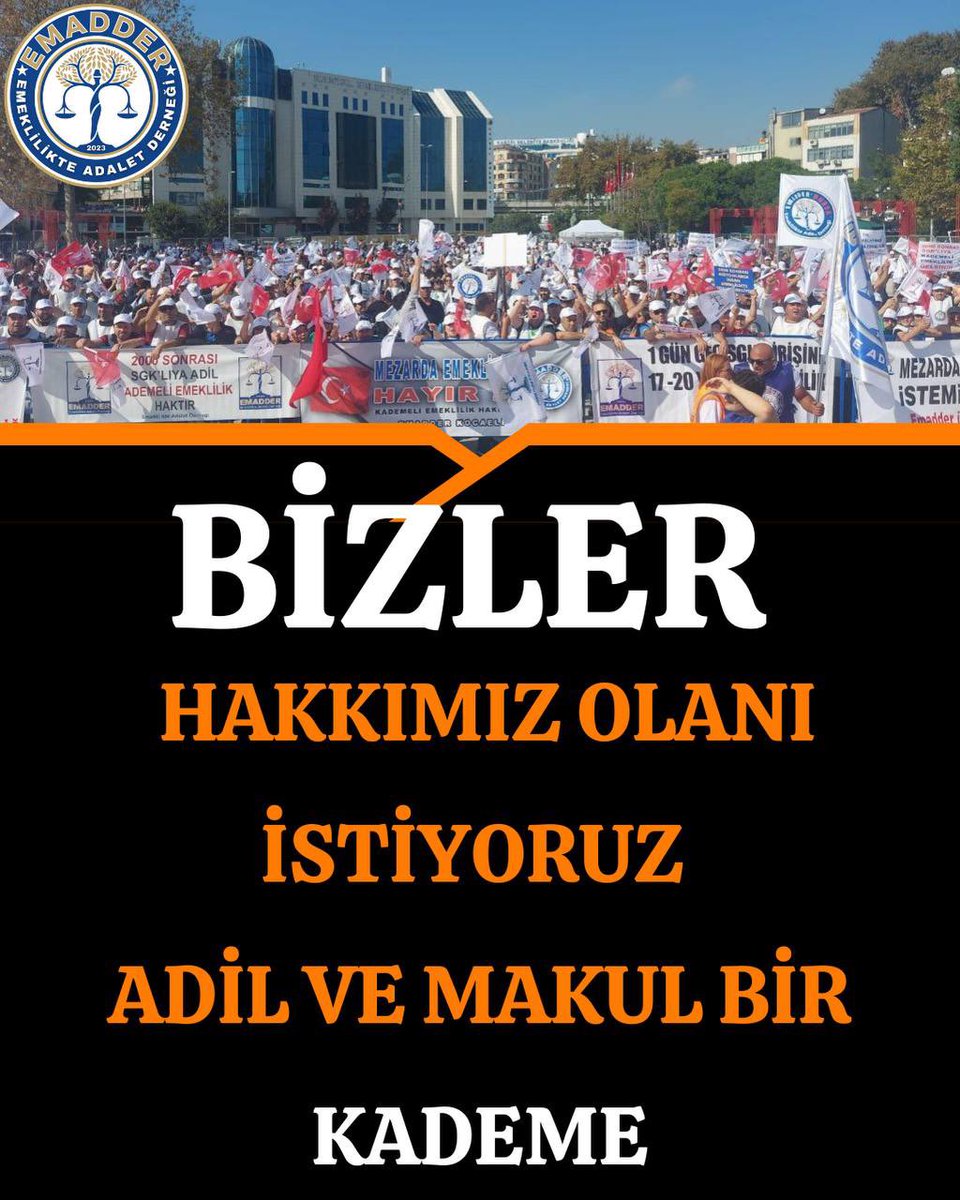 <a href="/mihribanugurluu/">Mihriban UĞURLU ⚖️</a> <a href="/EmadDernegi/">EMEKLİLİKTE ADALET DERNEĞİ ⚖️</a> Kademe Anayasal Hakkımızdır 

<a href="/EmadDernegi/">EMEKLİLİKTE ADALET DERNEĞİ ⚖️</a>
#KademeİçinNöbete