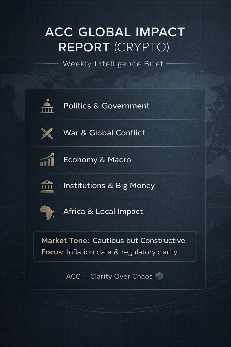 abeedeenah ACC GLOBAL IMPACT REPORT ( CRYPTO)... News that comes from this  segment will always have a positive or negative impact on the market...  Always be informed, knowledge above everything ... Love