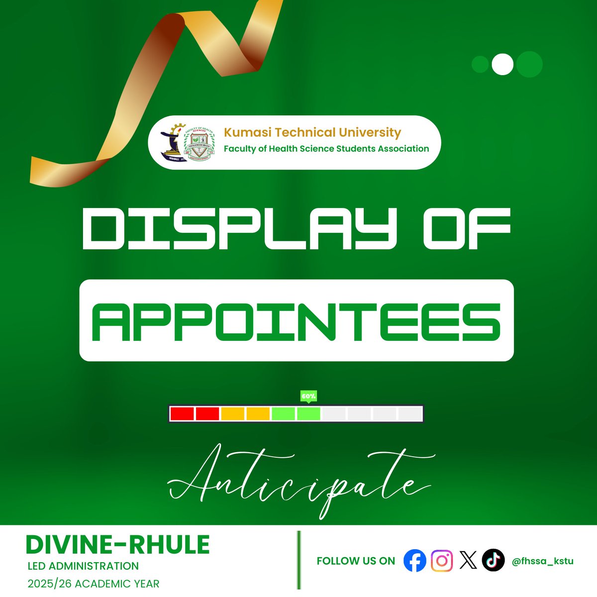 fhssa_kstu's tweet image. Anticipate the BIG reveal of the FHSSA-KsTU appointees of the 2026 academic year! 🎓🪄✨

🔹 Academic Board 🔹 Organizing 🔹 Publicity &amp;amp; Media 🔹 Women’s Commission 🔹 NAHSAG Reps 🔹Judicial Committee🔹Welfare Committee🔹 Electoral Committee

#fhssa #Appointees2026 #anticipate