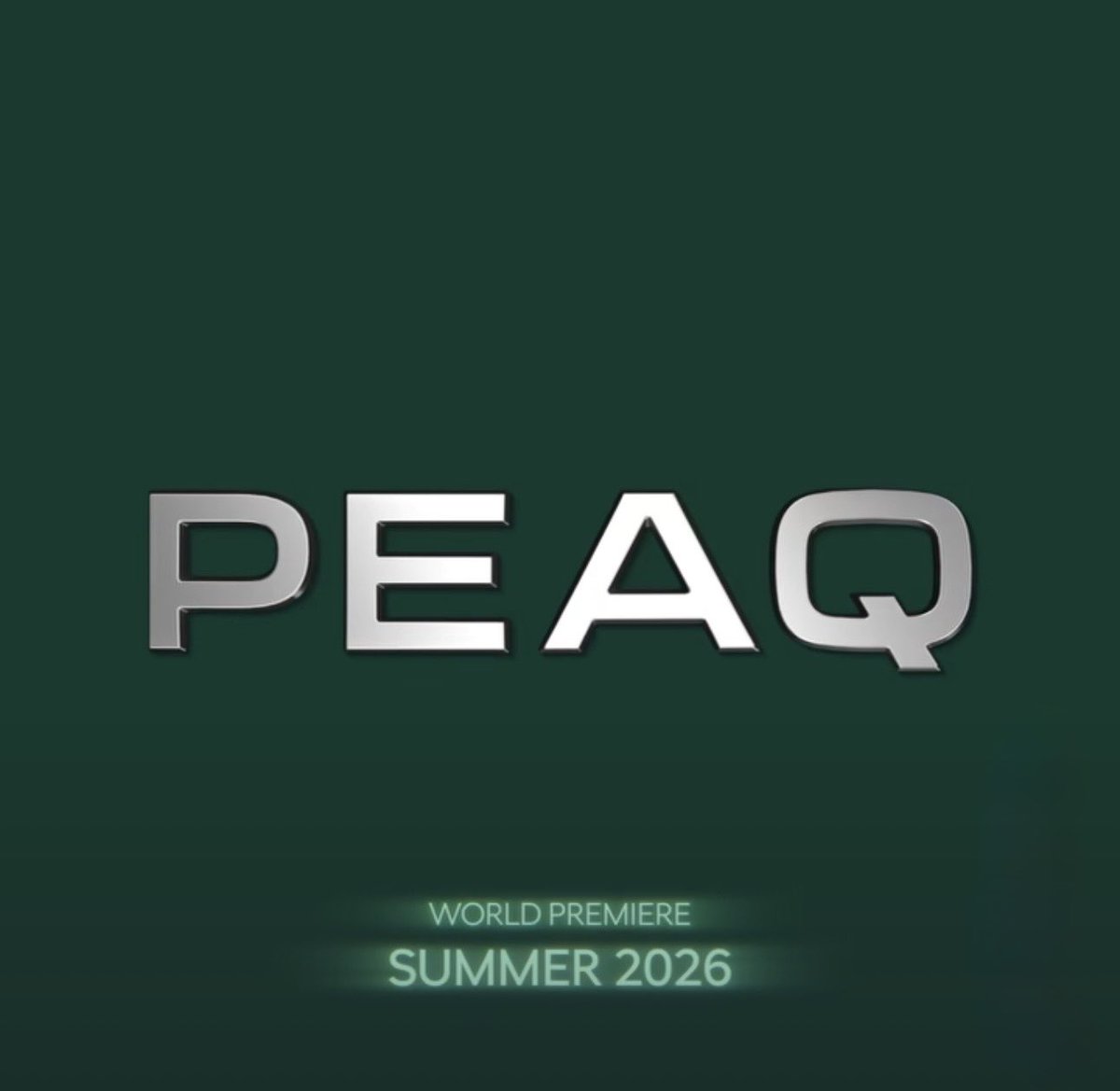 StepanRehak's tweet photo. Škoda introduces the PEAQ.

Seven seats.
All-electric.
Future flagship SUV.

A new name — and a clear break from
“E” naming tradition.

Inspired by the Vision 7S concept. 
Built for families and everyday explorers.

World Premiere: Summer 2026 ⚡️

Thoughts on the name?

#Skoda #PEAQ #ElectricSUV #SevenSeats