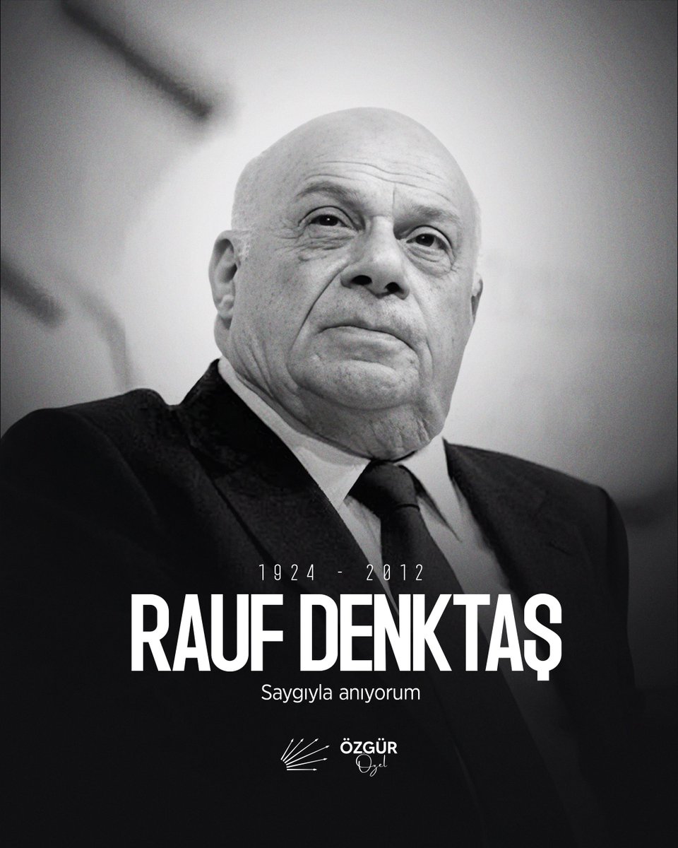 Kuzey Kıbrıs Türk Cumhuriyeti’nin kurucu Cumhurbaşkanı, Kıbrıs Türk halkının bağımsızlık ve özgürlük mücadelesinin simge isimlerinden Rauf Denktaş’ı vefatının 14'üncü yıl dönümünde saygıyla anıyorum.