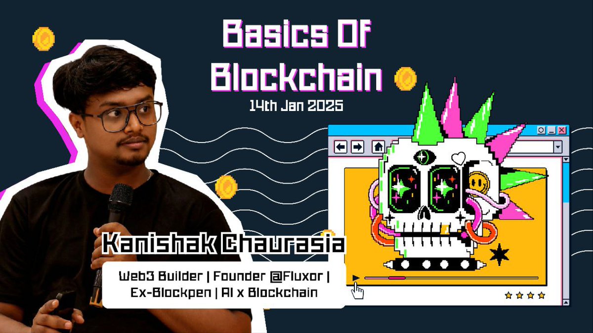 Kicking off Build &amp; Learn Week🎬

Starting with “Basics of Blockchain” by <a href="/dappdost/">Kanishak | Fluxor | #hiring</a> perfect if you’re new to Web3 or want to rebuild your fundamentals from first principles.

We’ll break down:
> What a blockchain really is (beyond the buzzwords)
> Blocks, transactions, hashing