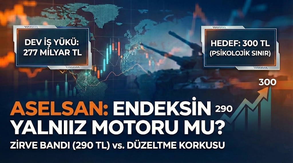 Yatirim40's tweet photo. ASELSAN: Endeksin Taşıyıcı Gücü mü? 🚨

Borsa İstanbul güne 12.261 seviyesinden başlayıp öğle saatlerinde 12.300 bölgesinde dengelenirken, en çok konuşulan soru net: #ASELS bu yükselişi tek başına mı sırtlıyor? 280-290 TL bandındaki zirve denemeleri yatırımcıda hem heyecan hem de düzeltme korkusu yaratmış durumda.

Analiz masamızda ASELSAN’ın 1,3 Trilyon TL’lik piyasa değerini ve 277 Milyar TL’lik dev iş yükünü rasyonel bir teraziye koyduk. Detaylar zincirde.

#ASELS #BIST100 #Yatirim40 #Analiz