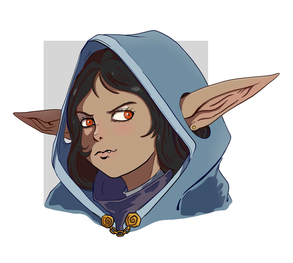 innergoblin's tweet photo. #DnDcharacter head shots for ouwer party Kiri the elf rouge and Pennelopie the warlock goblin. https://t.co/uipd2BeFTo