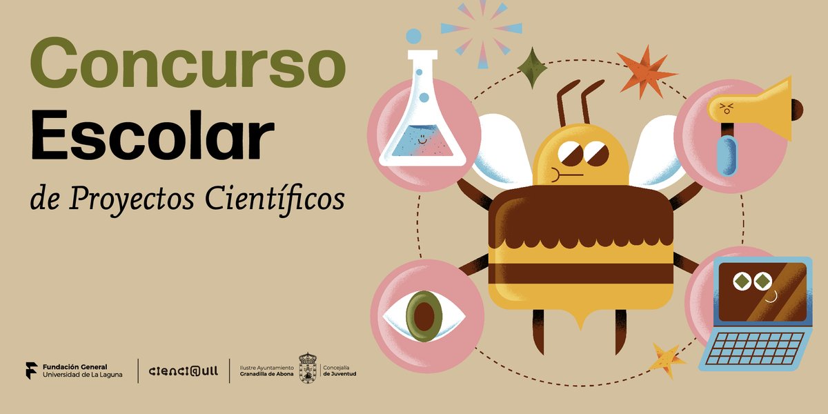 📢 ¡Abrimos inscripciones!
Participa en la II Edición del Concurso Escolar de Proyectos Científicos en Granadilla de Abona 👩🏻‍🔬⚗️
📝 Inscripción: tinyurl.com/mdztzbar
📄 Bases: tinyurl.com/yrnkj47b
💡 Presenta tu proyecto y forma parte de esta iniciativa