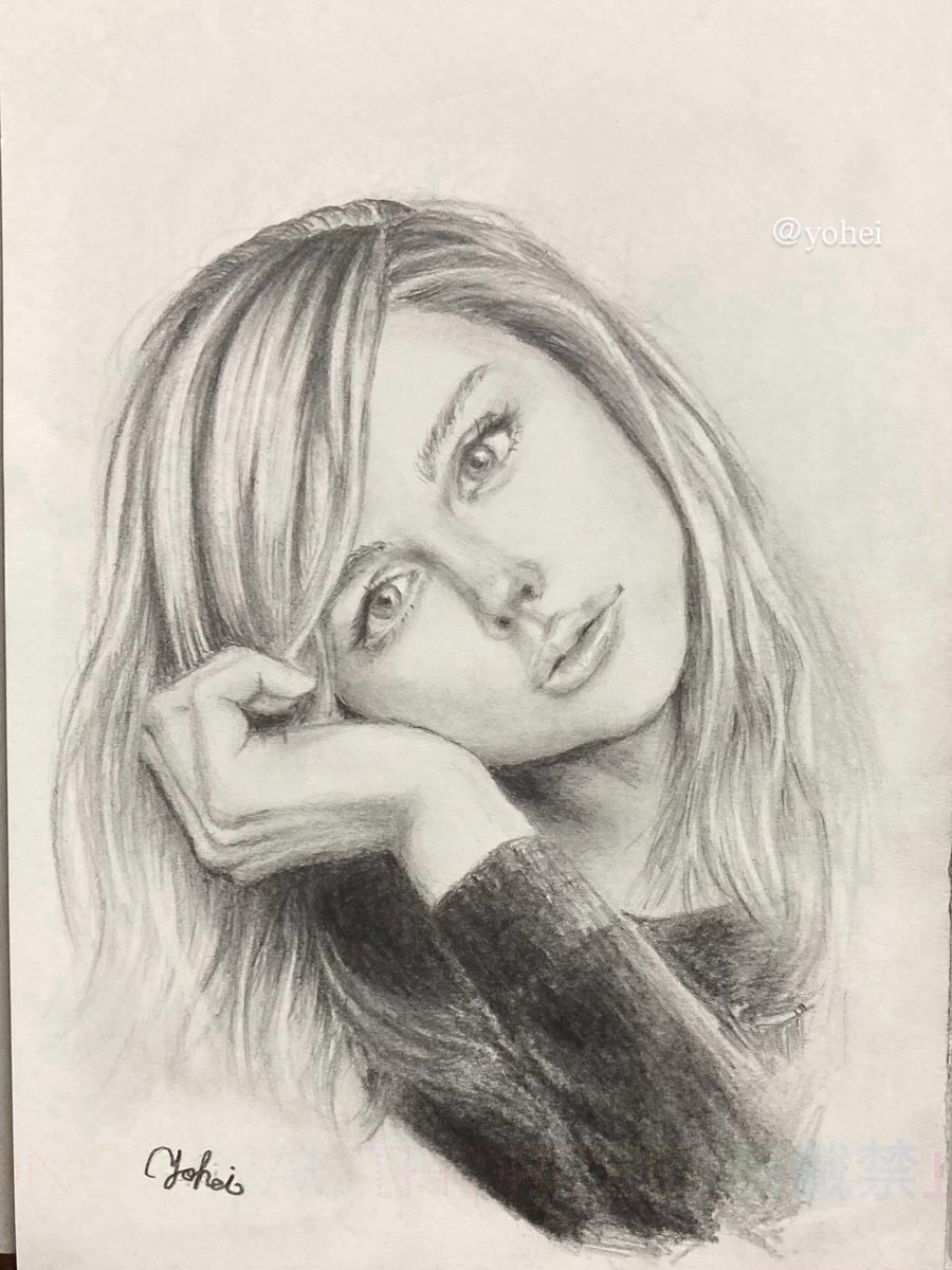 こんばんは。 2026年1月13日（火曜日）午後の一枚です。 #鉛筆画 #人物