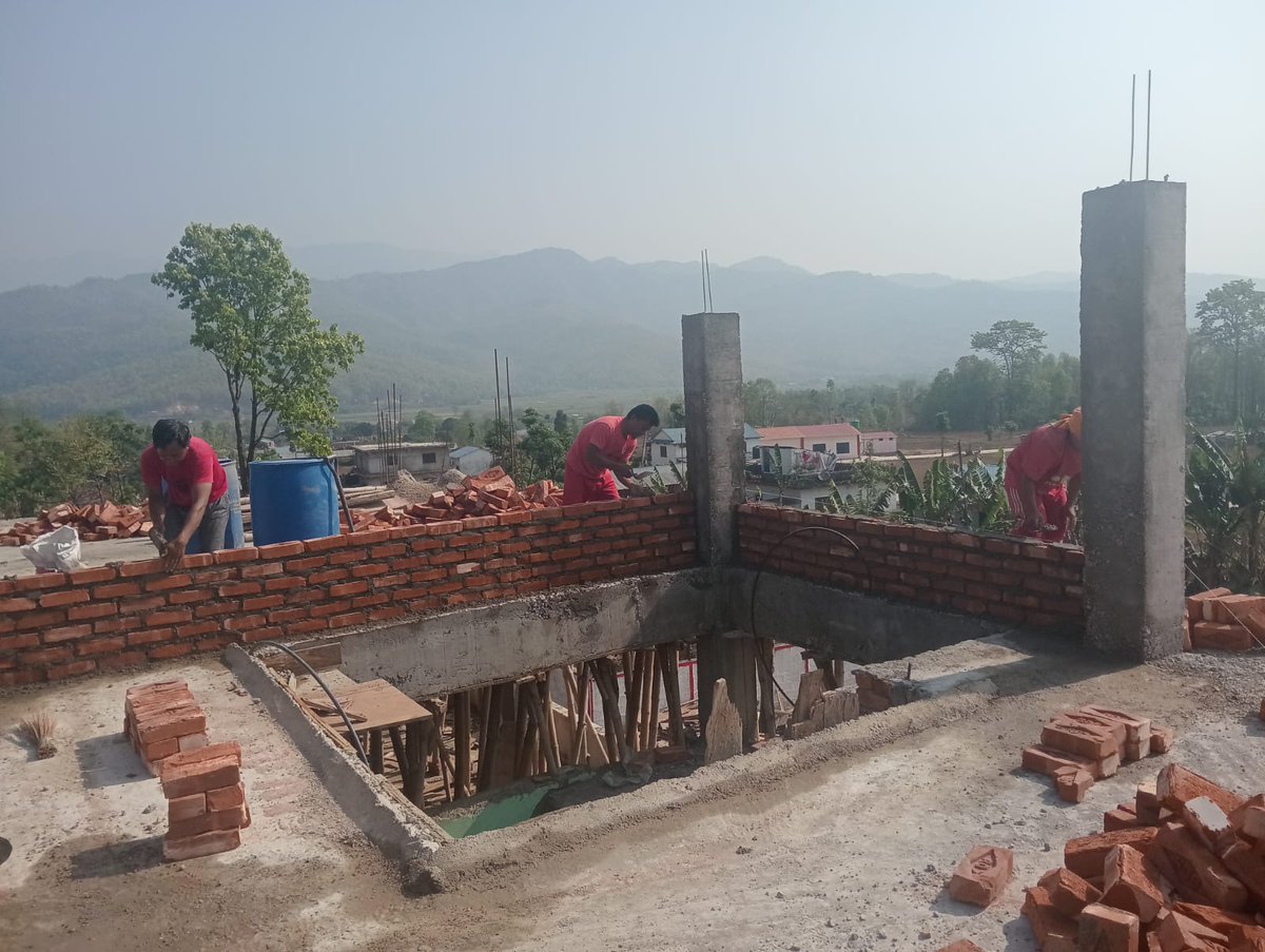 Ongoing construction of adding our WPC Nepal safehome's second floor. 

Each step we take reflects our commitment to creating empowering spaces for children’s hopes and dreams.
friendsofwpcnepal.kindful.com/?campaign=1098…