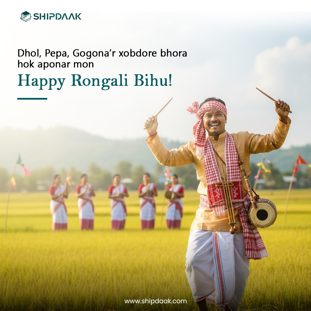 shipdaak's tweet photo. From the glowing bonfires of Lohri 🔥 to the overflowing pots of Pongal 🌾 and the rhythmic beats of Bihu 🥁- the season of harvest and happiness is here!
Distance shouldn't dim the celebration. Whether it’s Lohri, Pongal, or the Bihu celebration, Shippdaak delivers your love. https://t.co/6APzjAW3Q0