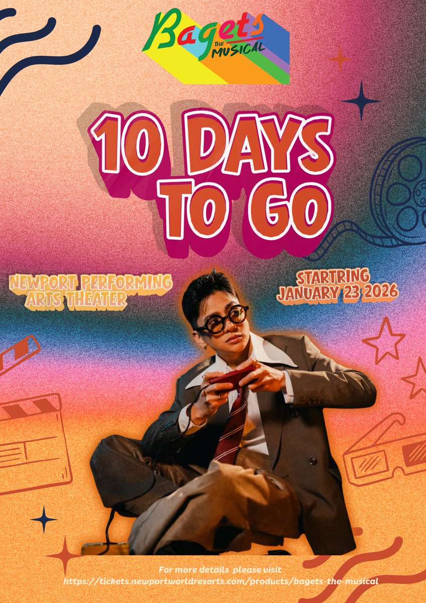 10 days to go makikilala na natin ang bagets cast at Lalo na si Gilbert na bibigyang buhay ni Tomas. Starting January 23, 2026 at Newport Performing Arts Theater 🌟✨. 

Ticket's bit.ly/3ZbPQQM

#ALAMAT_TOMAS #ALAMAT 
#BAGETSTHEMUSICAL #JustGotLuckyToKnowGilbert