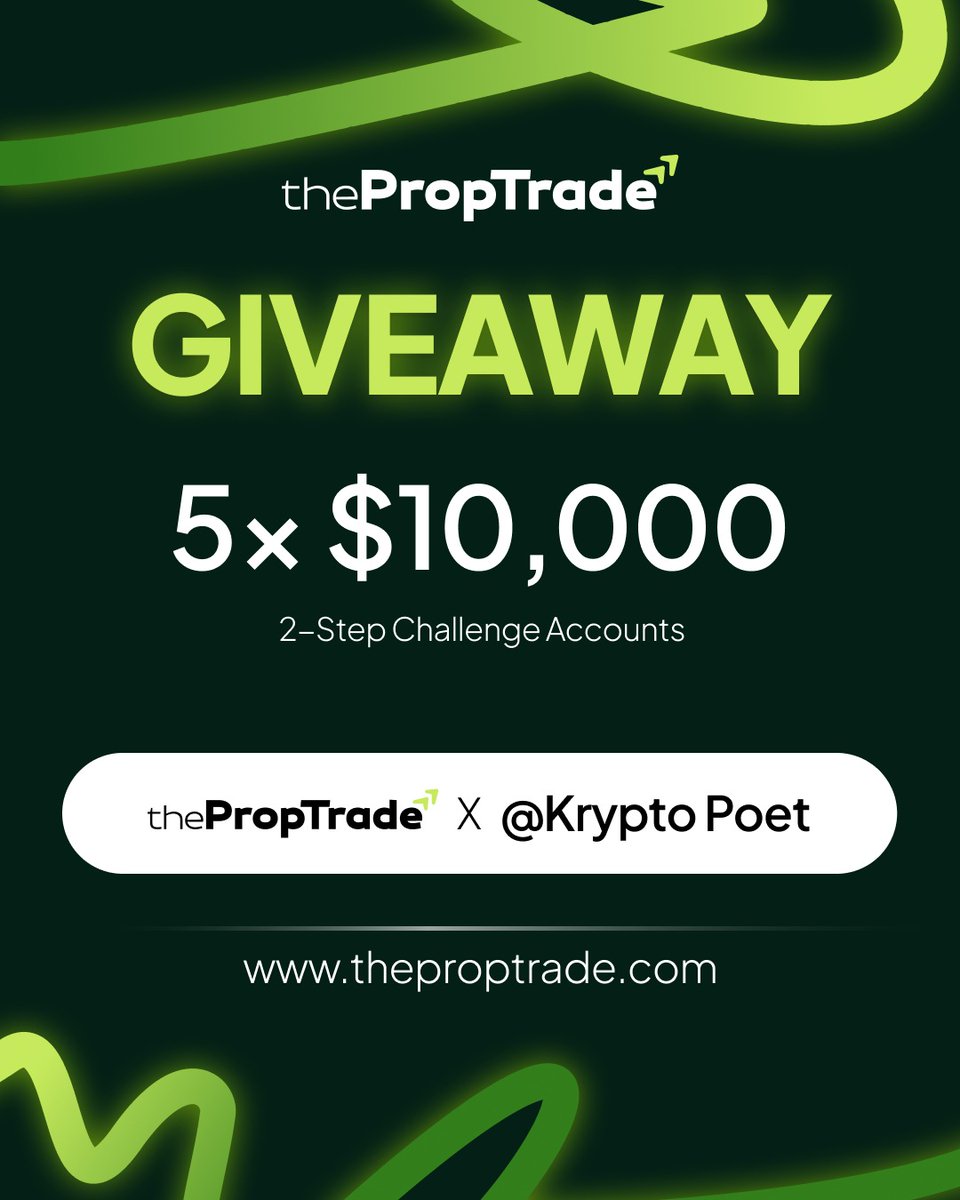 🚨 5x $10,000 PROP GIVEAWAY 🚨

🔹Follow <a href="/Krypto_Poet/">KR¥PT0 P0€T愛</a>  <a href="/thePropTrade/">thePropTrade.com</a>

🔹Like &amp; Repost

🔹Tag 3 Traders

Join here: t.me/Krypto_chrome

Also follow <a href="/chartsonfx/">Onah Ernest</a> <a href="/Mike_TradesII/">Micha EL</a> <a href="/neyion10/">NEYION</a> <a href="/joshuakuton/">Joshua Kuton (𝙹𝙺) 👑</a>  <a href="/Covenanttrader1/">CovenantTraderFx</a>  <a href="/jekzcharlez/">𝐉𝐞𝐤𝐰𝐮.🤏1/222</a>