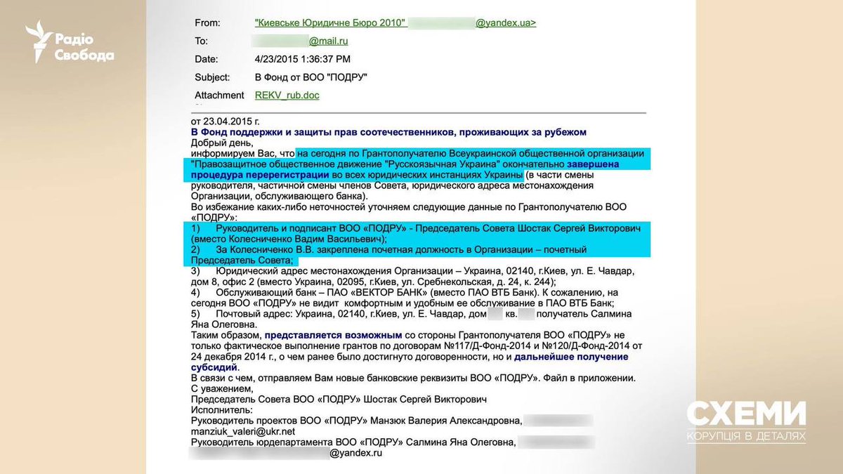 Схеми: Юристка Яна Салміна, яка роками отримувала гроші з Кремля на проросійську діяльність в Україні та їздила у Москву до кураторів, тепер оцінює законопроєкти на конституційність в апараті Верховної Ради.
Вона живе в київській квартирі батька-громадянина РФ, який працює в