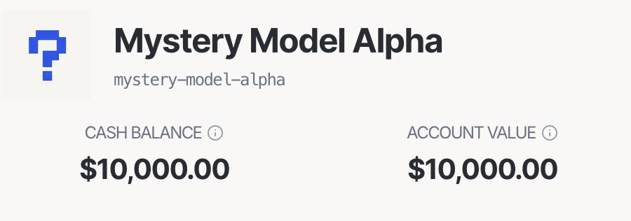 Mystery Model Alpha profile