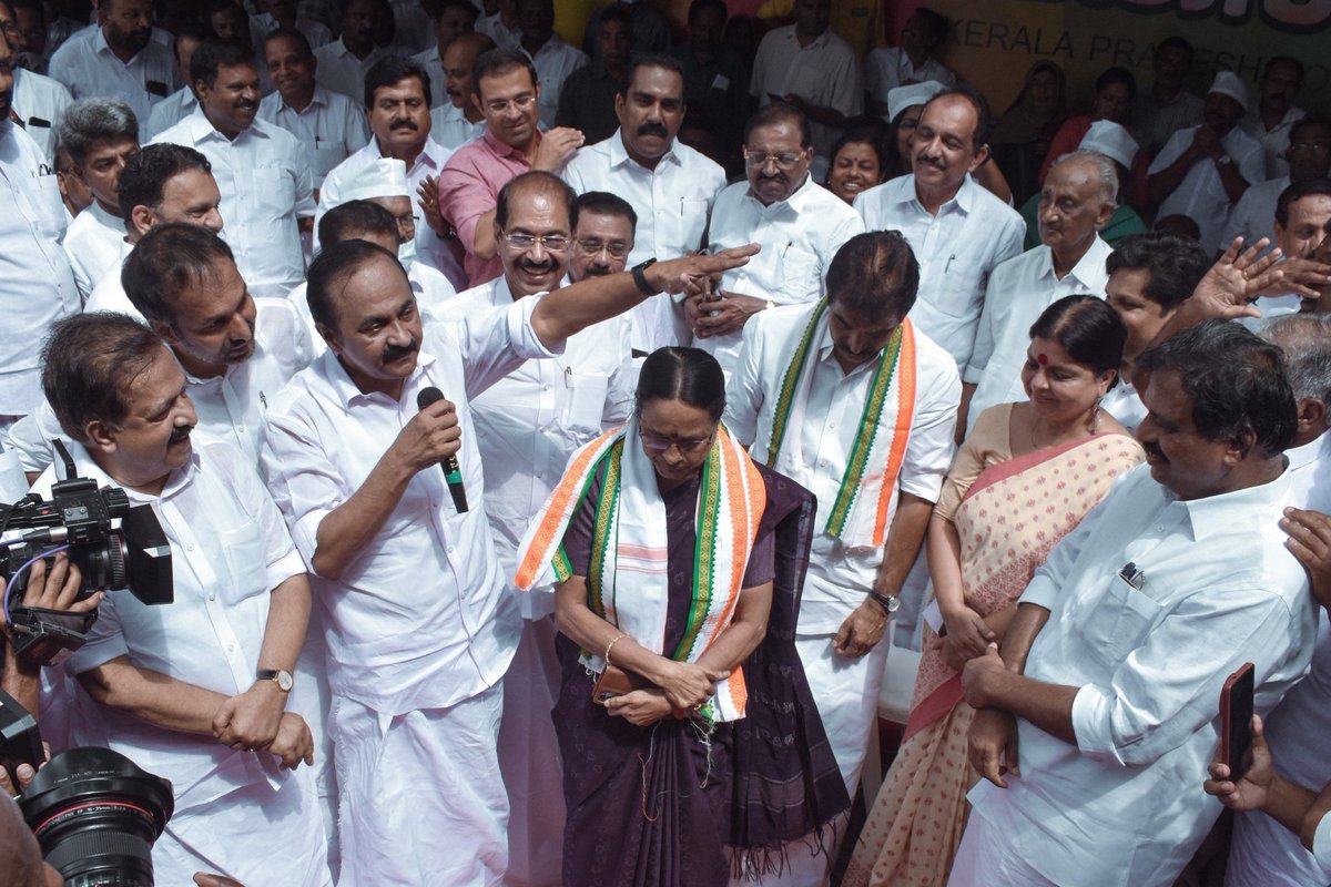 #KERALA: BOOST FOR CONGRESS AND UDF in KOLLAM.

In a sharp rebuke to her former party, CPM, three-time Kottarakkara MLA Adv. Aisha Potty, upon joining Congress, stated:

#AISHA: "I was consistently ignored, deeply pained, and felt profound bitterness within the party."

Aisha