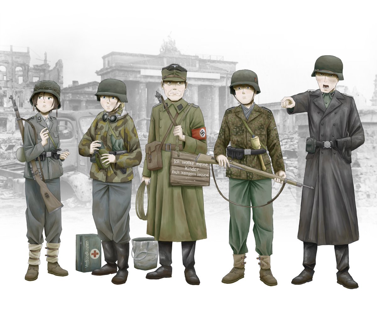 A depiction of Erika and the other members of the Grab Detachment based on the writing by <a href="/SebastianZhao12/">Sebastian Zhao</a>