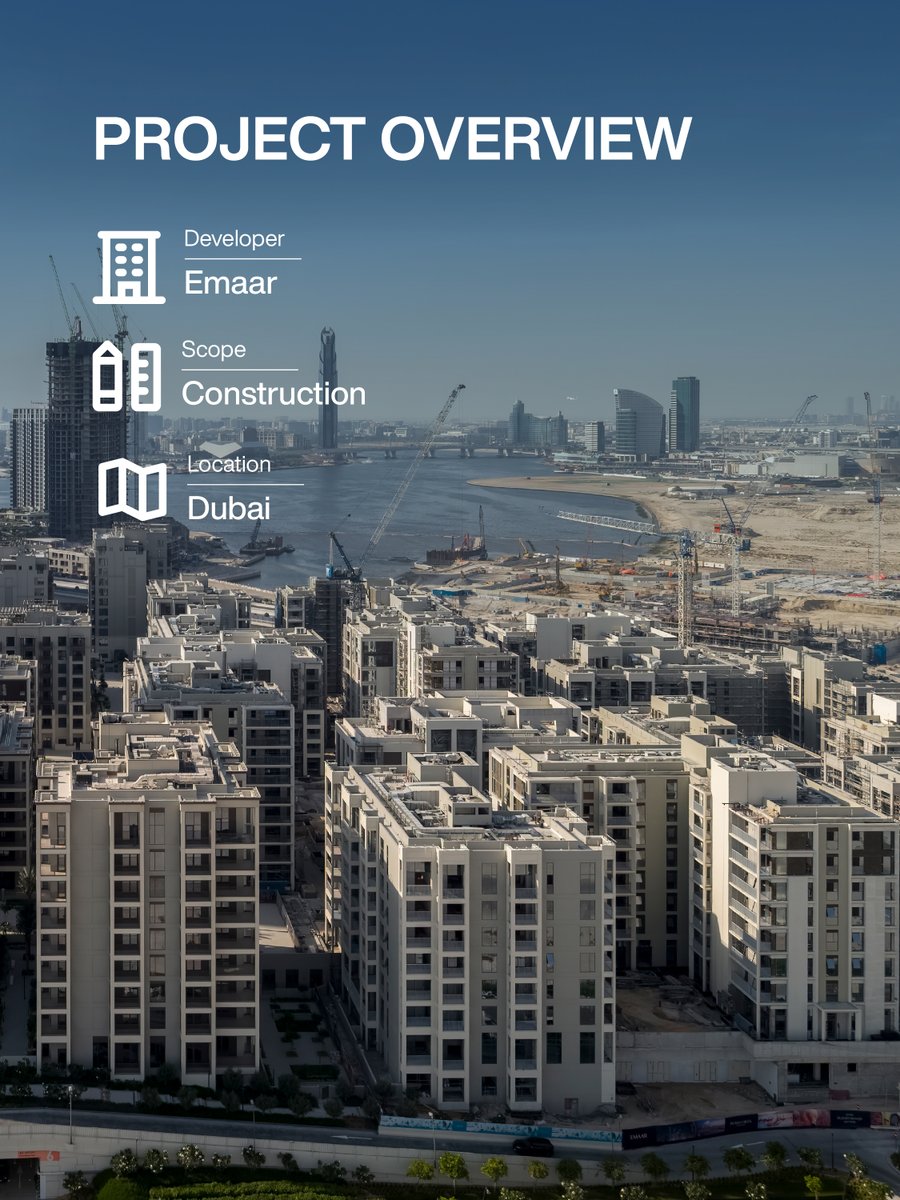 ECCLLC's tweet photo. Engineering Contracting Company delivered Dubai Creek Harbour Phase 3, a mid-rise residential development for EMAAR in Al Kheeeran First, Dubai, UAE. 

Total built-up area: 182,700 m² 
Scope: Build-Only
Consultant: SSH International

ECC’s projects: https://t.co/5bIXfZv3Du https://t.co/7LQ1Ep5Ibx