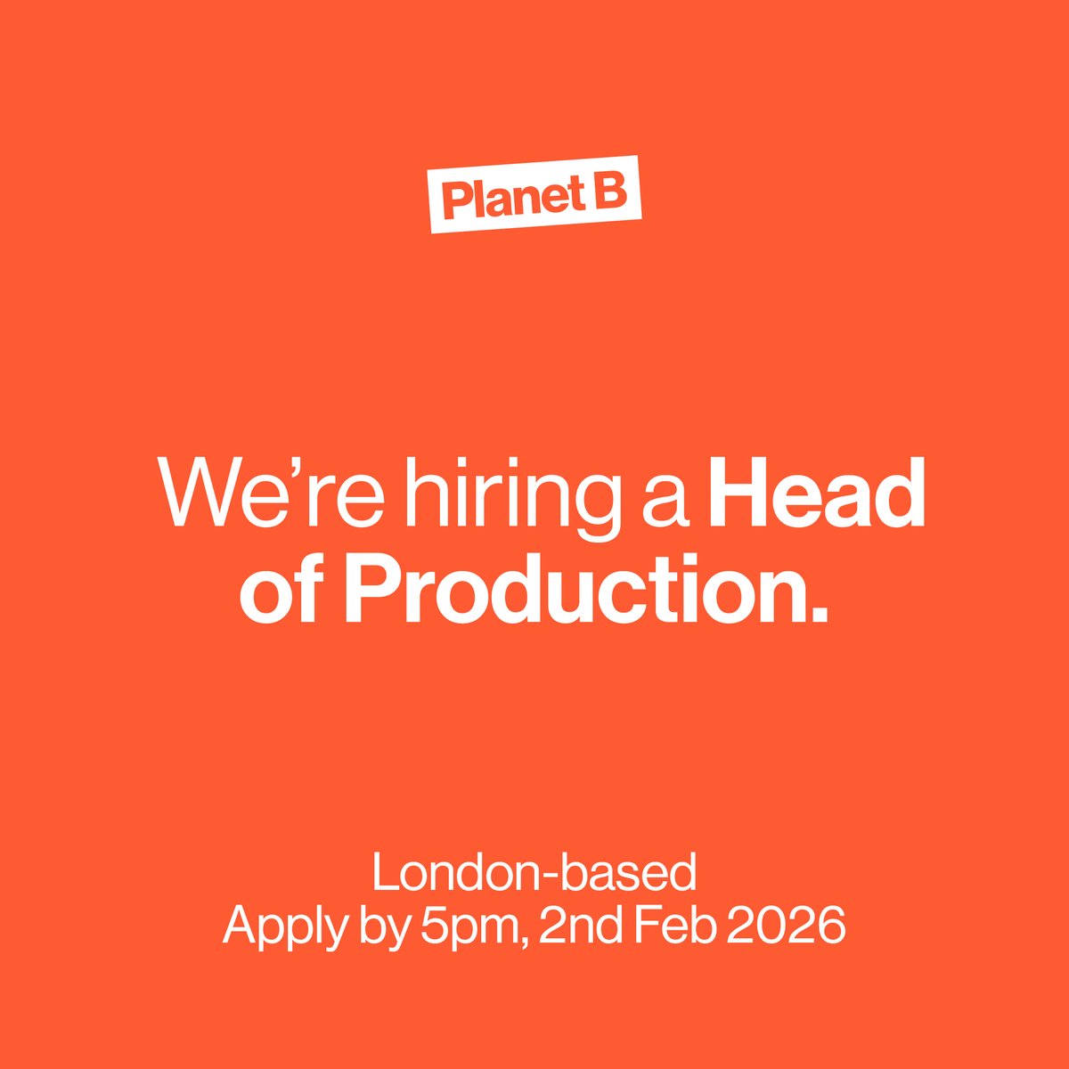 Planet B Productions tweet media