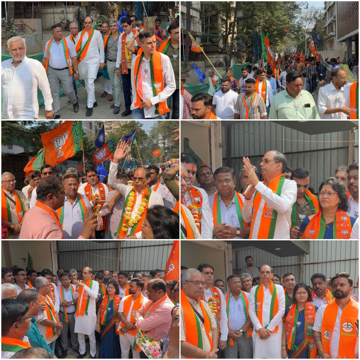 #मुंबई_महानगरपालिका_निवडणूक२०२५-२६

#भाजपा + #शिवसेना + #रिपाई(A) #महायुती चे प्रभाग क्र. ७० चे उमेदवार #श्री_अनिष_मकवानी यांची प्रचार फेरी विलेपार्ले पश्चिम येथील बजाज रोड, बापूभाई वशी रोड, विठ्ठलभाई रोड इत्यादी परिसरात पार पडली.
या प्रचार फेरीत सहभागी होऊन परिसरातील रहिवाशांना
