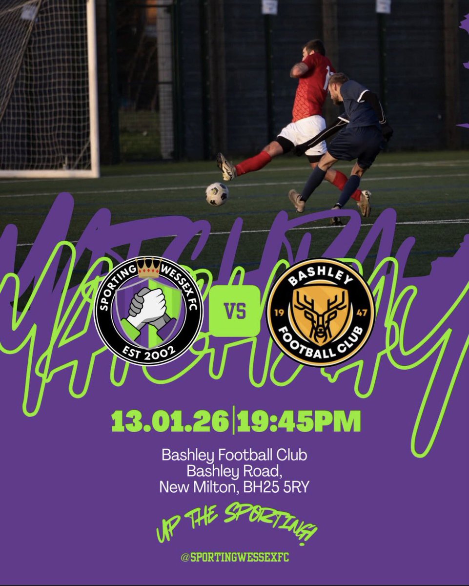 ⚽️ MATCHDAY ⚽️

A QUARTER FINAL UNDER THE LIGHTS!

🏟️ The Veho Community Stadium
🆚 <a href="/BashleyFootball/">Bashley FC</a> 
🏆 SDFA Cup
💰 £3 Adults | £1 Concessions | U16 Free
🕗 7:45pm KO
📅 Tuesday 13th January 
🚗 Free parking 
🍔 Hot Food &amp; Refreshments
🗞️ £2 programmes