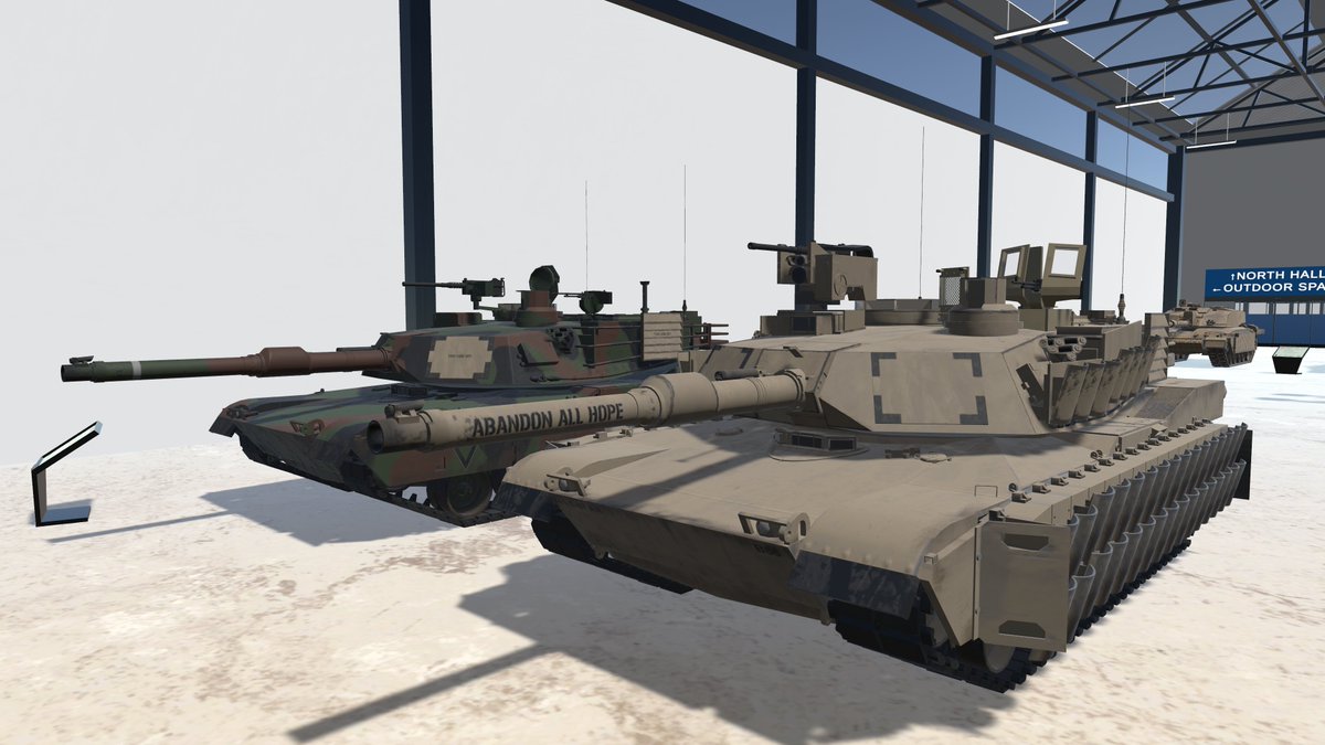 obiekt219's tweet image. 本日夜もグループ＋で博物館ワールドを開く予定です
れべるさん(@level_416)からいただいたM1A2用テクスチャを適用したいたり、その他色々と更新していますのでよろしければぜひ!
#VRChat