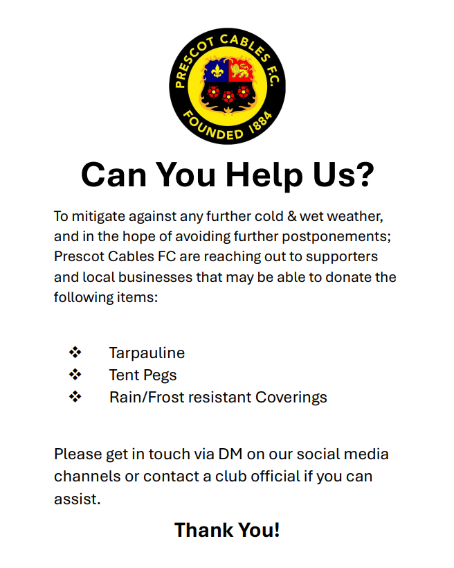 PrescotCablesFC's tweet image. Can you help us?