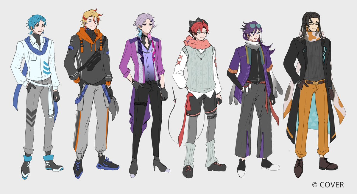riz_tempura's tweet image. Outfit reference! i will write a bit of description of what i thought of when i design each of them!! If not, enjoy!!

i was to honour Tae (yes the beloved artist who did 2025 Jan calendar!!) bc they inspired me to design outfits for them even tho im not the best at outfits &amp;gt;&amp;lt;)