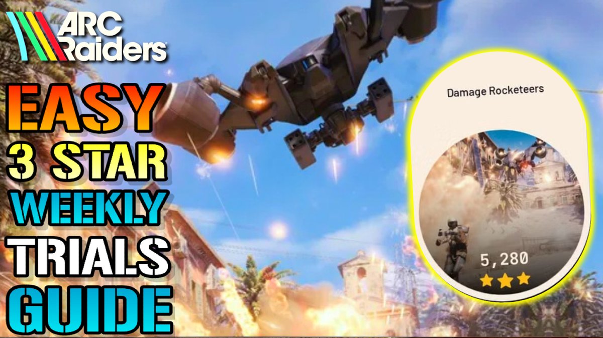 karpotunalmusic's tweet image. ARC Raiders: "Damage Rocketeers" Weekly Trials Guide! How To Get EASY 3 Stars...🙃👉 youtu.be/h6Yb4MHpnDY?si… #ArcRaiders #Trials