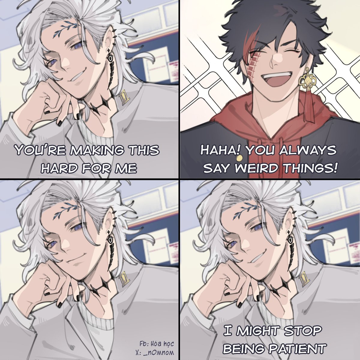 _n0mnom's tweet image. School AU cont 😋

#終末のワルキューレ
#RecordofRagnarok 
#shuumatsunovalkyrie
#HadesQin