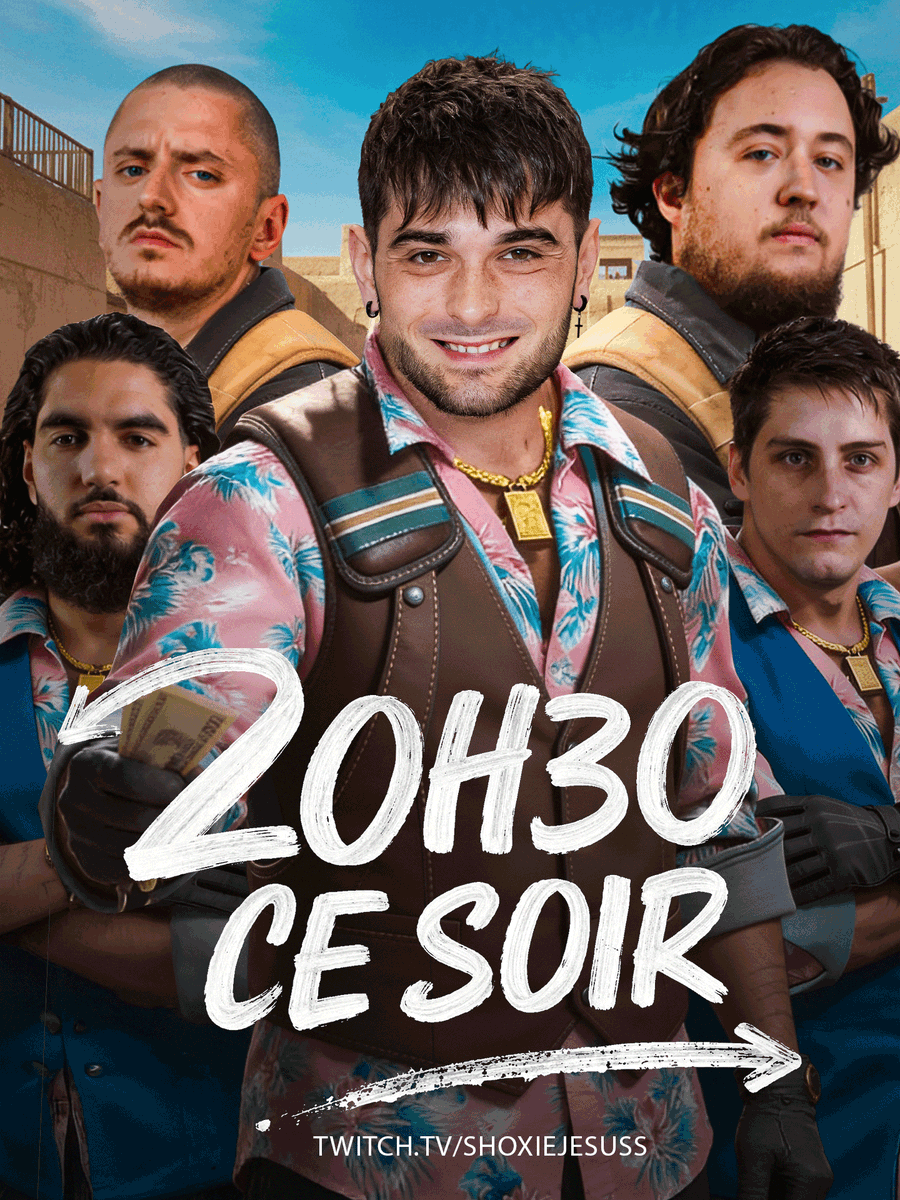 Vous étiez en manque, voici donc une nouvelle soirée de GOATS &amp; BROS ft.

<a href="/zywoo/">ZywOo</a> 
<a href="/Vitality_apEX/">Dan Madesclaire</a> 
<a href="/ScreaM_/">FUT ScreaM #1TAP</a> 
<a href="/OfficialSmithZz/">SmithZz</a> 

RDV Ce soir à 20H30 sur le live 🙏❤️