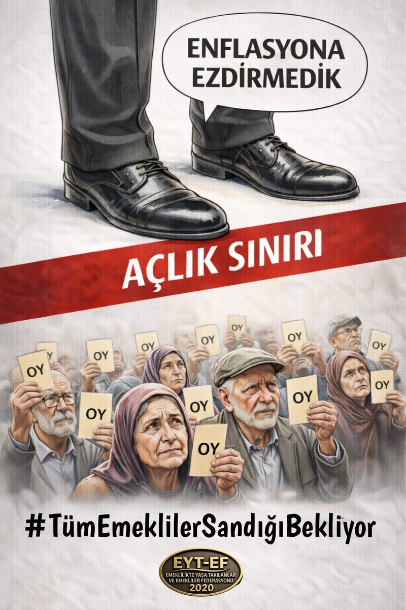 Bir Kez Daha Yaziyoruz ...!!!

#Enflasyon Farkı Zam Değildir...!!!

Kimse Emeklilere ZAM Yaptik Demesin ...!!! 

Emeklilere Sahip Çıktık Demesin !

Açlık Sınırı Altında Emekli Maaşı Olamaz...!!!

#TümEmeklilerSandığıBekliyor
#5000KısmiYasayıBekliyor

Oktay Kaynarca Selen