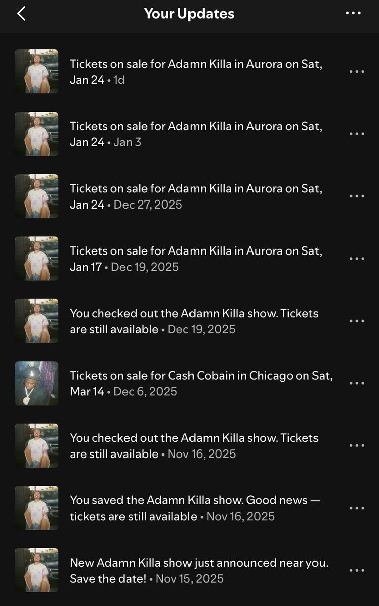 Daxbubulus's tweet image. .@adamnwhodeywant should I buy your tickets bc Spotify won’t stfu about it