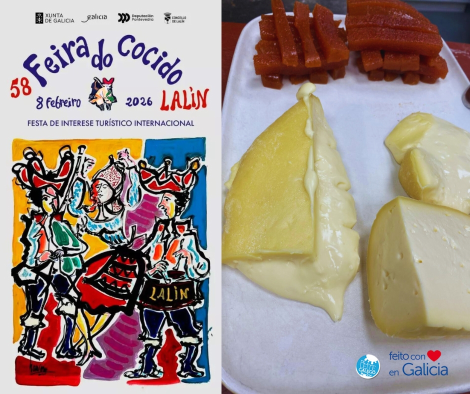 Entre San Amaro e San Valentín, cocido en Lalín. Tempo de xuntarnos arredor da mesa, de tradición que se comparte e se saborea sen présas. E para pechar, como manda a ocasión, un bo queixo HOXE, para alongar a sobremesa Porque o cocido non é só un prato: é un ritual.#MesDoCocido