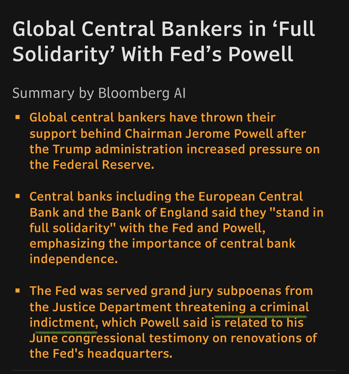 Does not meet the smell test! 

Powell and his allies are using the language of “independence” to turn a basic oversight dispute into a political morality play, and it looks increasingly like an attempt to delegitimize any legal scrutiny of the Fed. This has all the elements of a