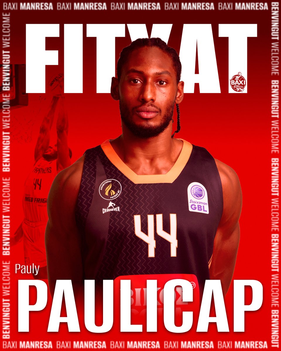 BasquetManresa's tweet image. 🔏 𝗙𝗜𝗧𝗫𝗔𝗧𝗚𝗘 𝗔 𝗟𝗔 𝗣𝗜𝗡𝗧𝗨𝗥𝗔
☄️ Arriba a #Manresa el pivot Pauly Paulicap: intimidació sota els cèrcols i energia!
 🤙Welcome to Manresa, Pauly!

💥Pivot 📏 2,03m 
🇺🇸 USA 🪪 28 anys 🛬 @promitheasbc
 🔗 basquetmanresa.com/noticies/equip…