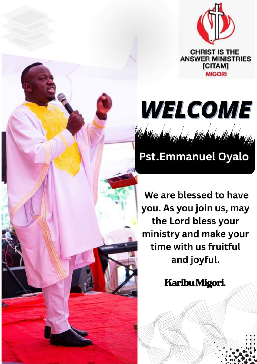 Welcome Pastor Emmanuel to Migori.
#MigoriforJesus
#CITAMMigori