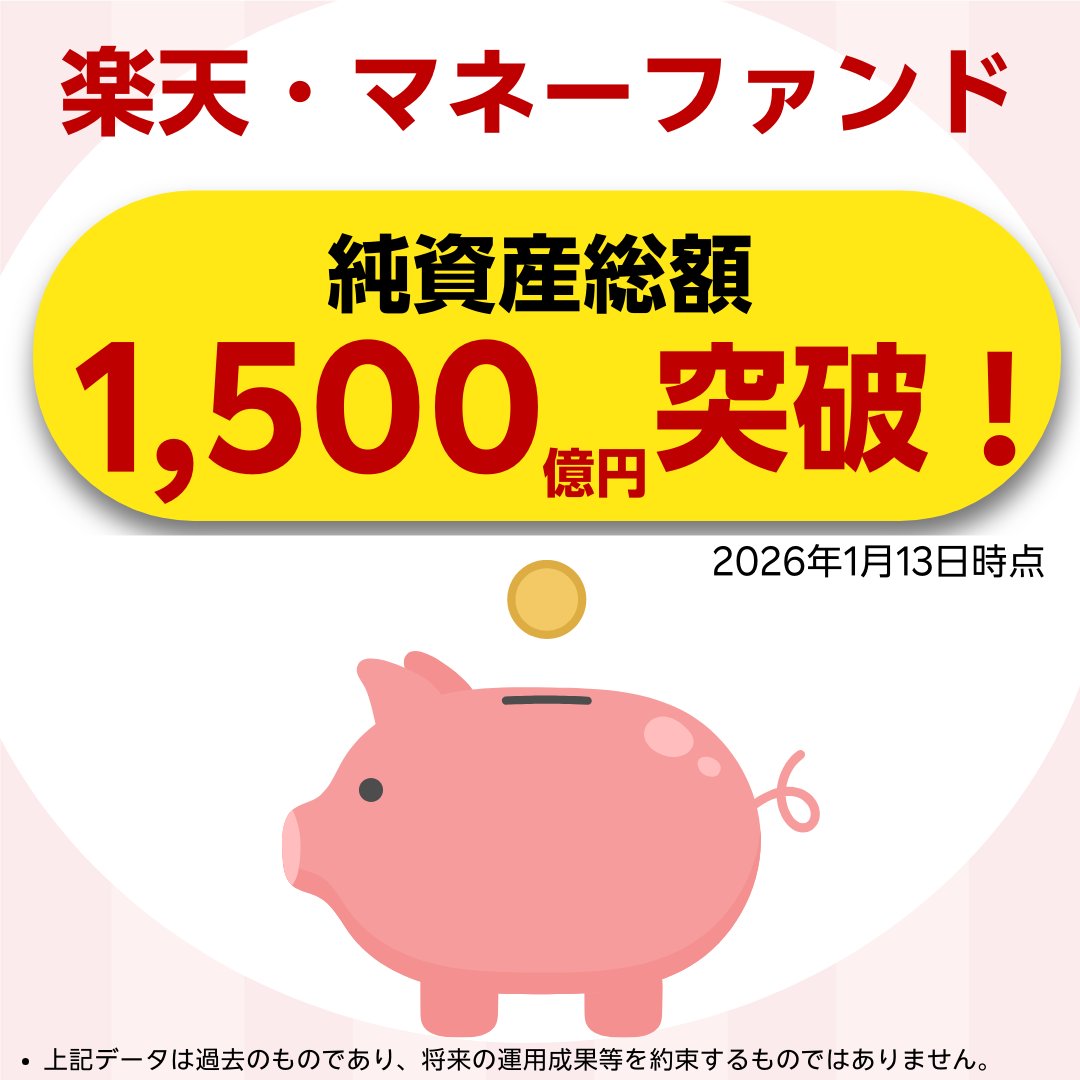🎉🐖🎉 「楽天・マネーファンド」が 純資産総額1,500億円を達成❗ 🎉🐖🎉 金利上昇を受け、利回りも上昇傾向です。  ファンドの詳細やリスク・手数料はこちらをご覧ください⬇️ https://t.co/BdTKpAXjmo #MRF #お金の勉強 #資産運用