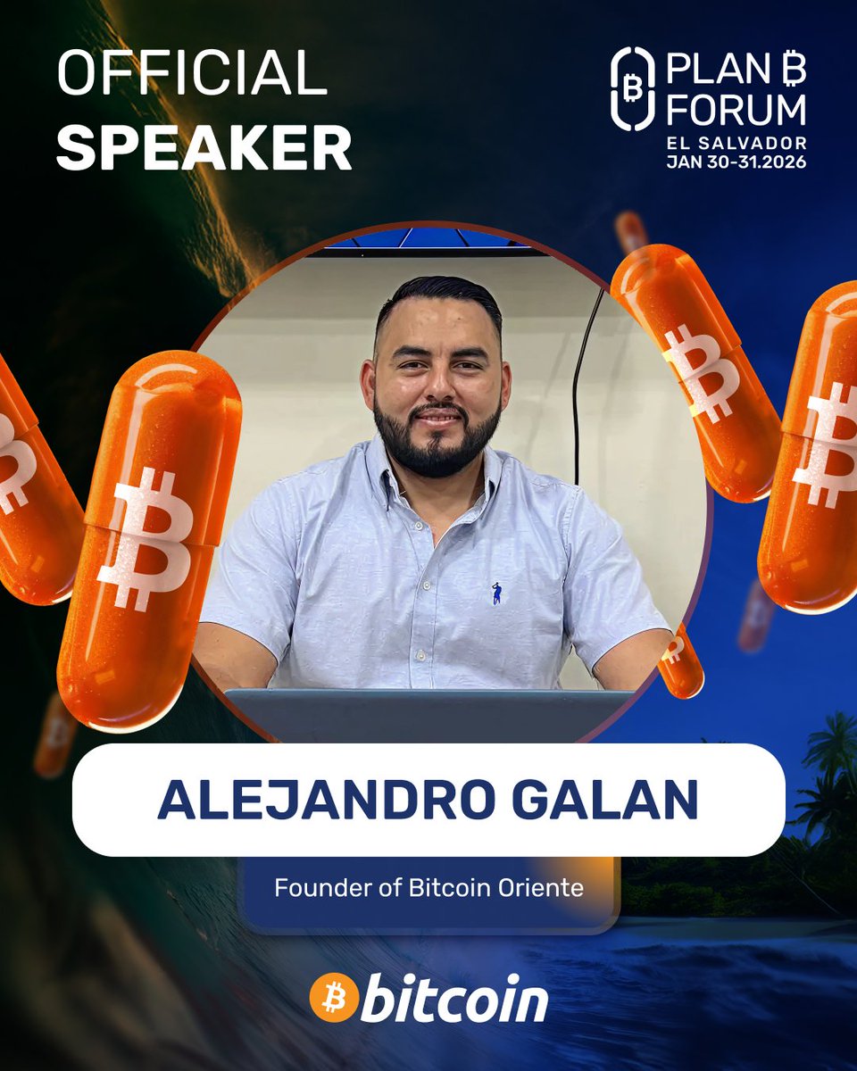 Bitcoin adoption starts locally. @Alejandro28292 joins us at Plan ₿ Forum El  Salvador to talk about community building and grassroots adoption through  Bitcoin Oriente. Jan 30–31. #PlanBForum