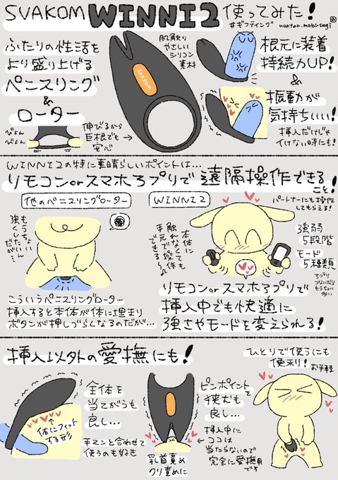 ふたりの性活をより盛り上げる!ペニスリング&amp;ローターのSVAKOM WINNI2を使ってみた!
リモコンやスマホアプリで挿入中でも簡単に操作できるのが嬉しい☺️
前戯の愛撫やひとりで使う時にも先っちょの割れ目が大活躍してくれるぞ👍
タマに当てると意外と気持ちいい!?
#ギフティング @SVAKOMJP 