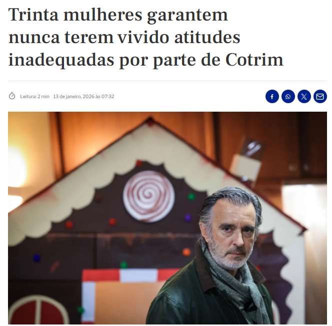 Também nunca fui vítima de assédio laboral, e então? Isso inviabiliza que outas pessoas tivessem sido nos locais onde trabalhei, pelas pessoas com quem trabalhei?

Ao nível de descredibilizar alegadas vítimas, estamos óptimas.