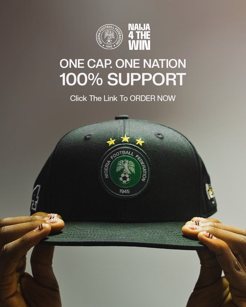 NGSuperEagles's tweet image. As the Super Eagles continue the march toward a fourth African crown, fans can join the movement by copping the official #Naija4TheWin cap. 🦅🇳🇬

Now available in Morocco, Nigeria, and online via the link below 👇🏽
futballhub.com/products/nff-l…

Let’s go, Naija! 💚