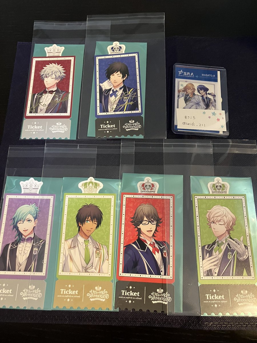 heidi_211's tweet photo. 【交換】うたプリ WL ワンダーランド 物販購入特典 

譲:翔、セシル、蘭丸、藍、瑛一、綺羅、シオン(上段箔押し)

求:レア→トキヤ、翔
ノーマル→綺羅、大和

箔押しは綺羅含む交換、もしくは2:2での交換とさせていただきます。箔押しはこちらからノーマル2枚提供可能です。郵送でのお取引希望。→ https://t.co/usFUusm0xq