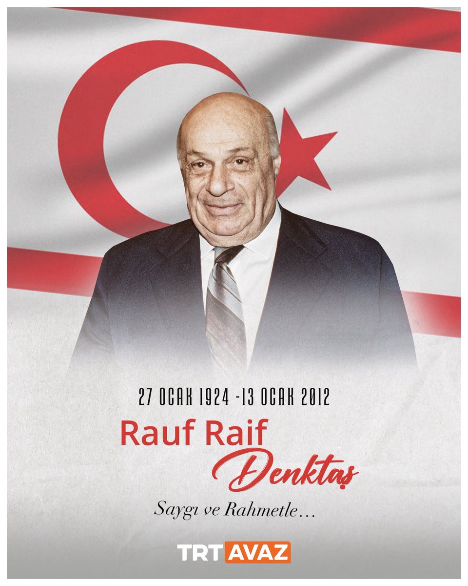 Hayatını Kıbrıs davasına adayan, destansı bir mücadeleyle Kıbrıs Türk halkının özgürlük ve egemenlik iradesine ömür boyu tercüman olan Kuzey Kıbrıs Türk Cumhuriyeti’nin Kurucu Cumhurbaşkanı merhum Rauf Raif Denktaş’ı, vefatının 14. yıl dönümünde saygı ve rahmet anıyoruz.