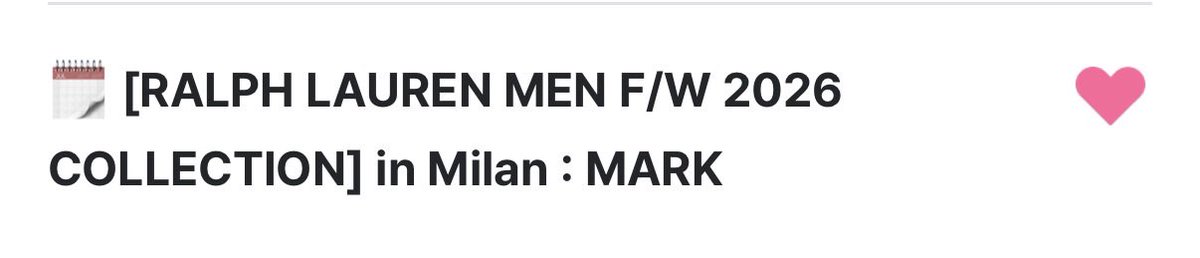 Independentboy_'s tweet image. #마크 #MARK 

260116 [RALPH LAUREN MEN F/W 2026 COLLECTION] in Milan : MARK