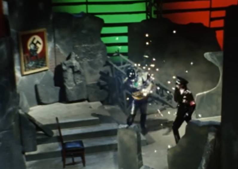 KRRicRX's tweet image. Okay I finnaly reached THAT episode of Solbrain that everyone probably heard about it - 38, The Devil Whispers Death

And holy shit man, sometimes you just get flabbergasted with stuff old Tokustasu series could get away with

Is not even bothering being subtle is IN YOUR FACE