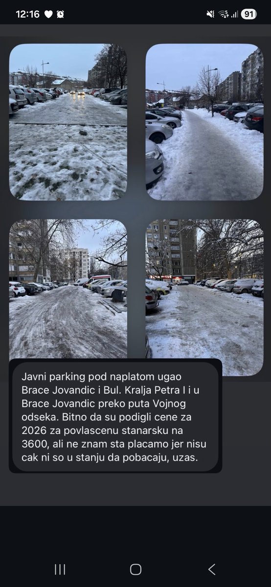 TMerdovic's tweet image. Ovako godinama, ničija zemlja. Čistili su traktorima bul. Evrope, a ovuda se ide u školu i socijalno-pio. Centar grada.