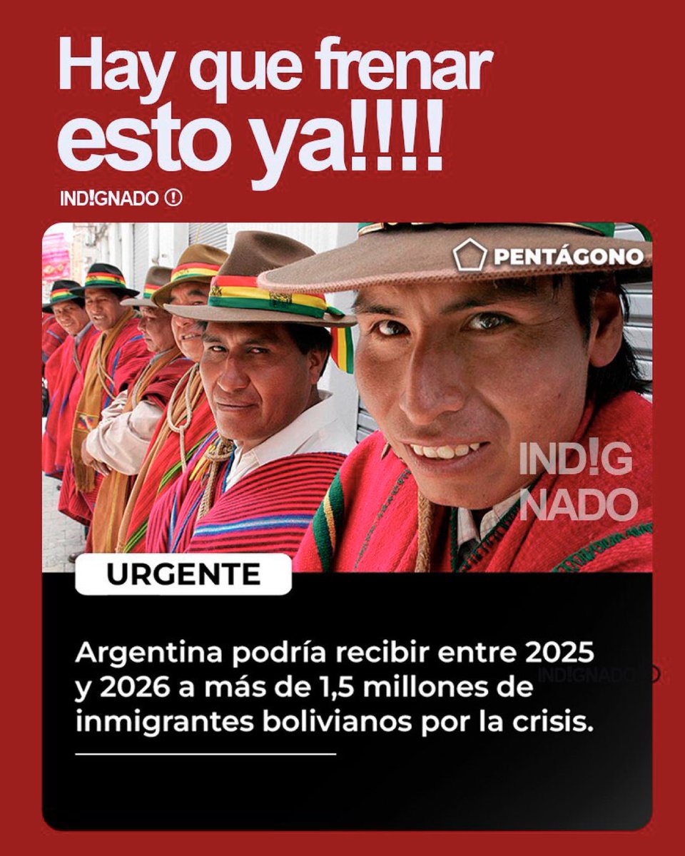 indignadoxd's tweet image. HAY QUE FRENAR LA INVASIÓN BOLIVIANA!! No quiero escuchar a ningún pelotudo diciendo que no! En Bolivia nos cobran todo y hasta nos dejan morir en la puerta del hospital sino le pagamos ¿Qué se les ocurre para frenar esta invasión.?