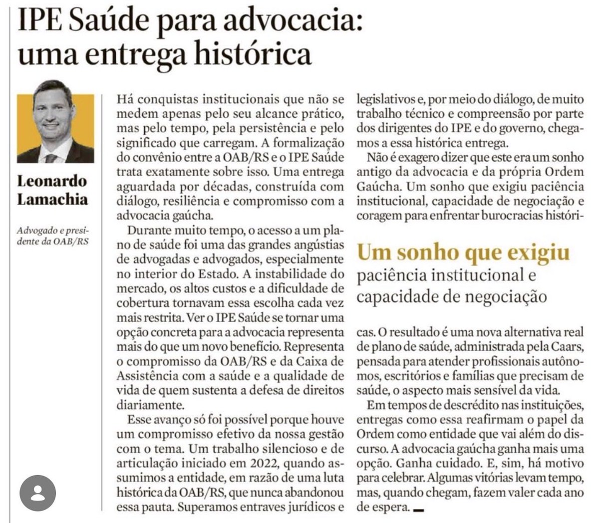 Leonardo Lamachia tweet media