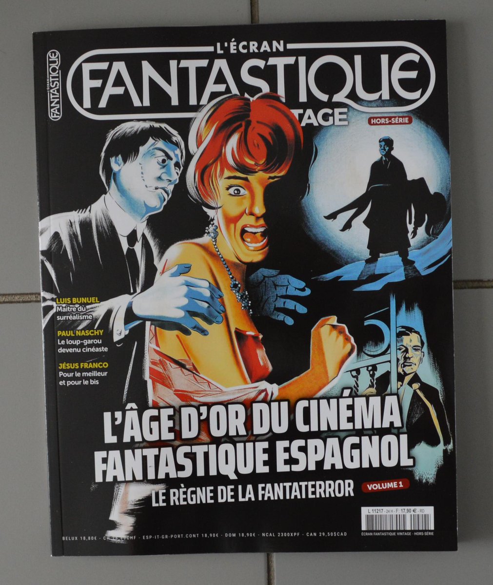 Achat presse du jour, L'écran Fantastique Vintage n°24. Au menu :
- Les 1001 nuits et ses héros, partie 3.
- L'âge d'or du cinéma fantastique espagnol, partie 1.