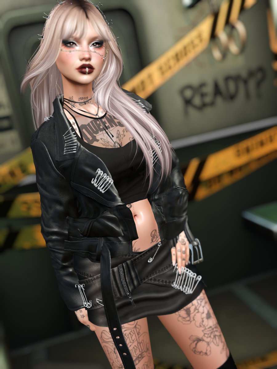 ::GB:: Pin Leather jacket (F) / Skirt  SET
DOUX - Karma hairstyle 
.HEOL KARMA Barbed Wire Accessories
ACCESS 
maps.secondlife.com/secondlife/ACC…
x.com/ryan_kruzX/sta…