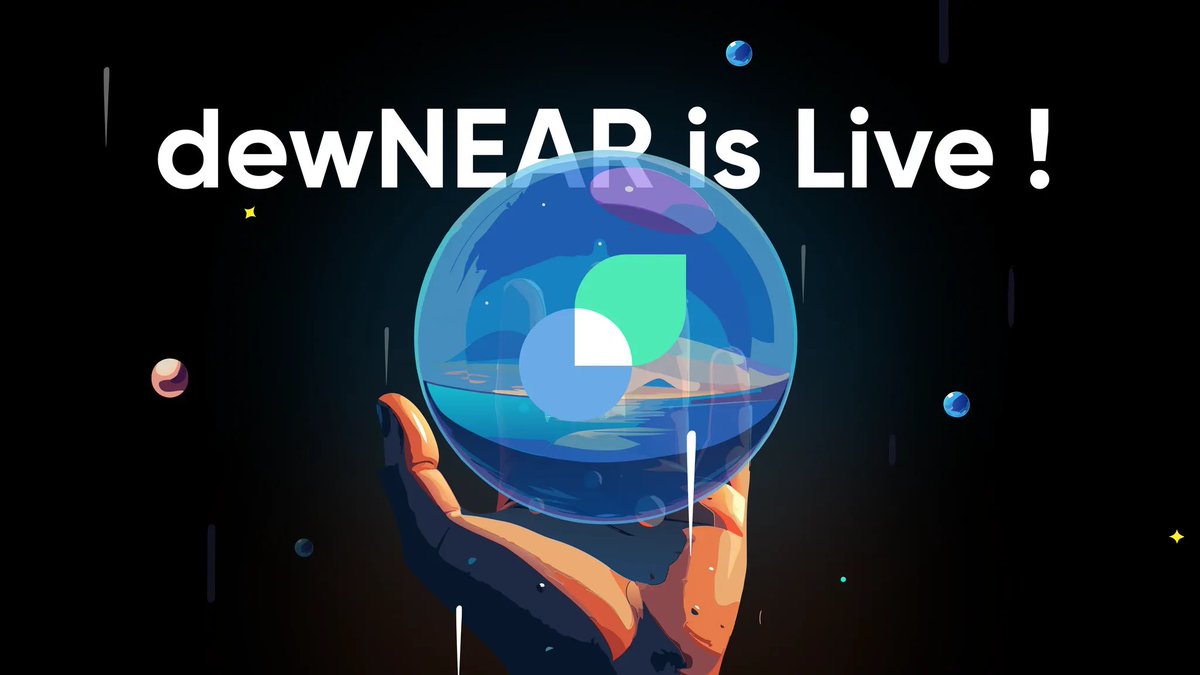 MeteorWallet's tweet image. Now Live dewNEAR Public Access

The dewNEAR Vault, powered by @DewFinance, is officially open to all $NEAR holders.

&amp;gt; Up to 6.95% APY (based on historical 30-day APY)
&amp;gt; Built for sustainable NEAR yield
&amp;gt; Fully on-chain

Better yield. Same NEAR.
Start earning ↓ directly in your…
