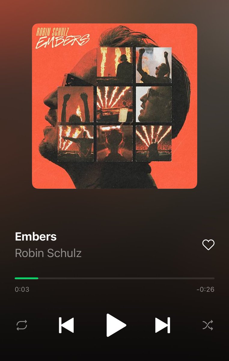 shabaaeeeeey's tweet photo. Robin Schulz
Embers.

#音楽好きと繋がりたい 
#洋楽好きと繋がりたい 
#いいねした人フォローする
#いいねした人全員フォローする https://t.co/4ZKvKj8cOL